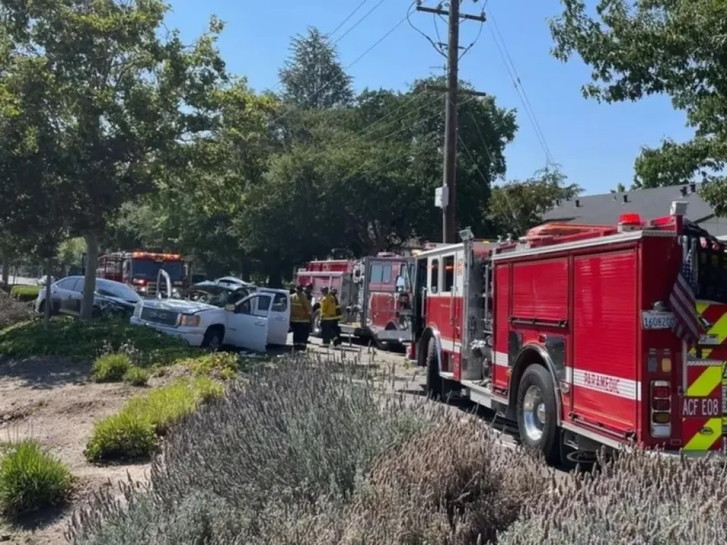 A two-car collision in Livermore left two vehicles on the side of the road and damaged, according to Livermore Fire Department.