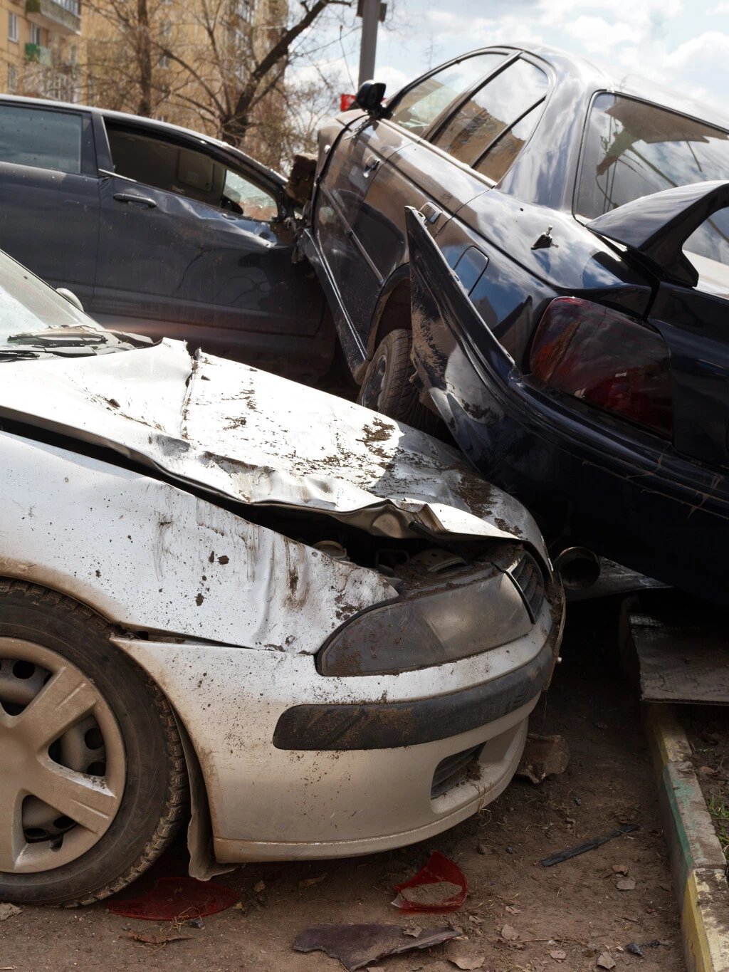 2 people were hospitalized after a four-car collision in Moorpark.