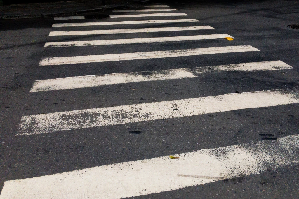 A pedestrian was struck and killed by a vehicle while crossing First Street in Santa Ana Sunday morning.
