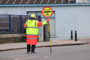 Crossing guard Kathy Japes was struck and injured in Newport Beach.