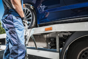 Tow truck driver losses leg in Costa Mesa collision on the 55 Freeway.